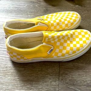 Yellow Checkered Vans